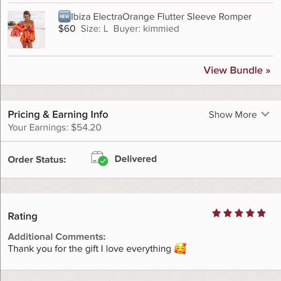 Foxy 5 🌟Fave! Ibiza Electric Orange Floral Romper - Picture 7 of 7